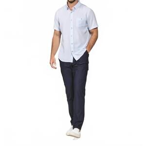 NEW 7DIAMONDS orion short sleeve shirt in light blue